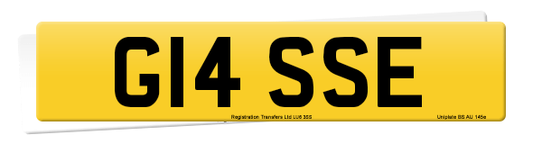 Registration number G14 SSE